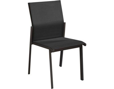 Chaise de jardin empilable Delia (Graphite et noir )