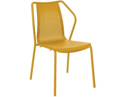 Chaise de jardin empilable en aluminium Bari (Miel)