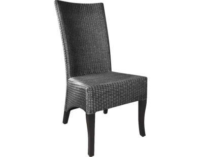 Chaise en loom et acajou Adlon