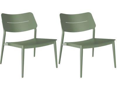Chaise lounge jardin en aluminium Chic (Lot de 2) (Amande)