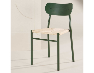 Chaise en métal et corde synthétique Polly (Lot de 2)