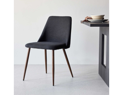 Chaise en métal et tissu Night (Lot de 2)