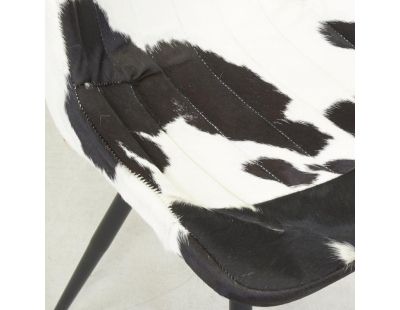 Chaise en peau de vache véritable (Noir et blanc)