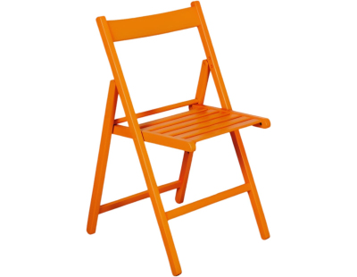 Chaise pliante en bois (Orange)