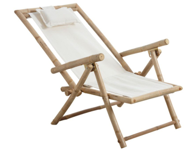 Chaise relax pliante en bambou