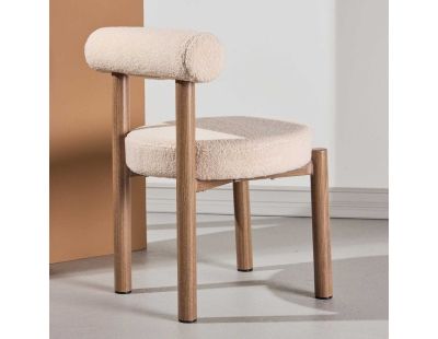 Chaise en tissu bouclette et métal Tillo (Lot de 2)