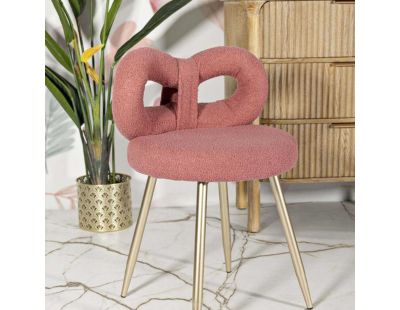 Chaise en tissu éponge Ilary 40 x 67 cm (Rose)