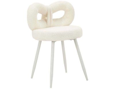 Chaise en tissu éponge Ilary 40 x 67 cm (Blanc)