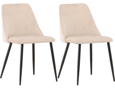 Chaise en tissus pieds en acier Night
