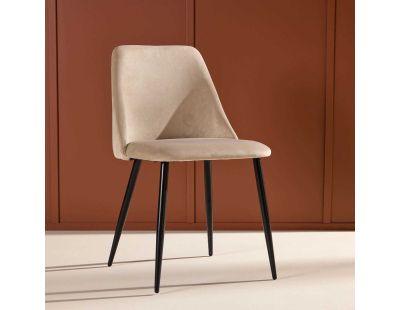 Chaise en tissus pieds en acier Night