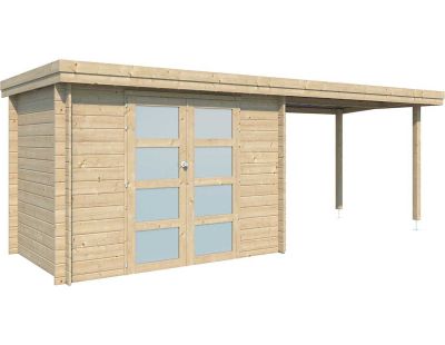 Chalet en bois 4,83 m² OREGON (Chalet avec extension 5,22 m²)
