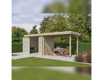 Chalet en bois 4,83 m² OREGON (Chalet avec extension 5,22 m²)