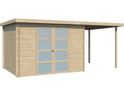 Chalet en bois 6,44 m² Umea (Chalet avec extension 5,26 m²)