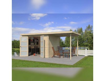 Chalet en bois 6,44 m² Umea (Chalet avec extension 5,26 m²)