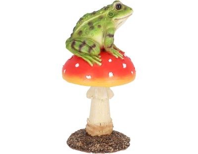 Champignon amanite en polyrésine (Amanite avec grenouille)
