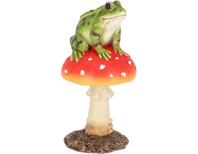Champignon amanite en polyrésine (Amanite avec grenouille)