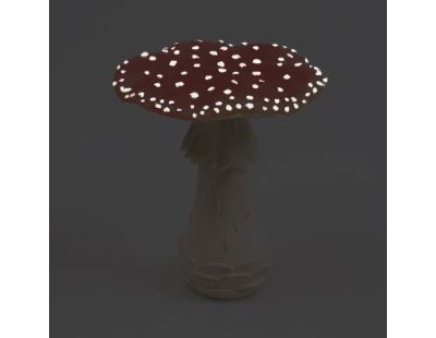 Champignon amanite tue-mouche en résine (Taille S : 15 x 15 x 18 cm)