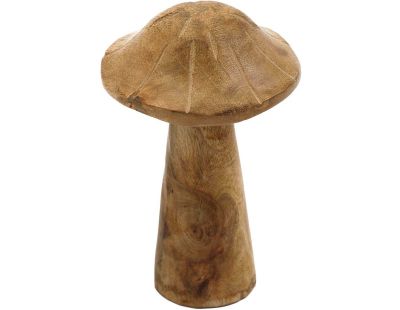 Champignon déco en manguier (15 x 12 cm)