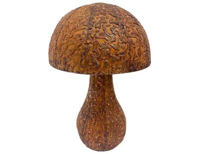 Champignon rond décoratif en acier rouillé 53 x 39 cm