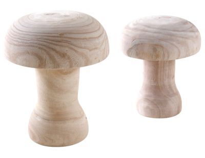 Champignons en paulownia (lot de 2)