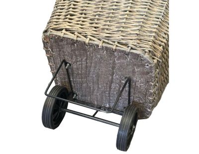 Chariot à bûches en osier (2)