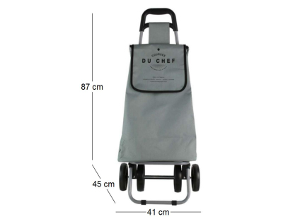 Chariot de marché Courses du chef (Gris)