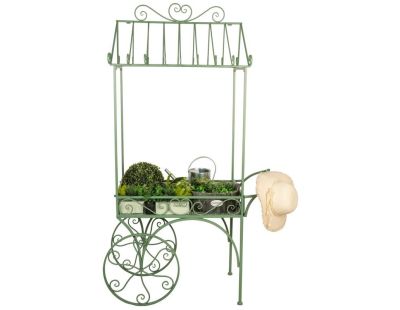 Chariot en métal vert