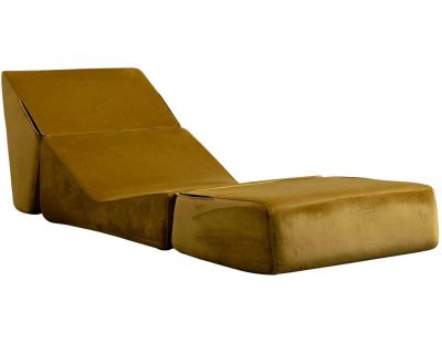 Chauffeuse en polyester Origami (Jaune moutarde)