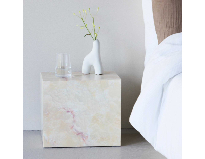 Chevet en MDF effet pierre York 30 x 35 x 25 cm