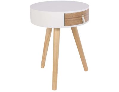 Chevet en bois scandinave Nora (Blanc)