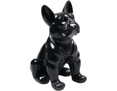 Chien bouledogue français coloré 37 x 25 x 22 cm (Noir)