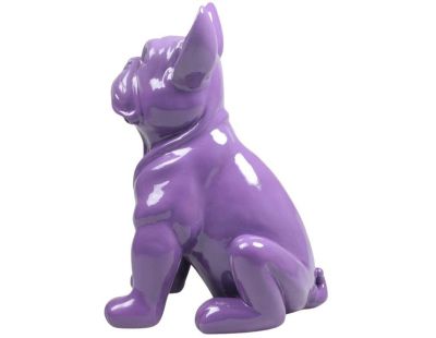Chien bouledogue français coloré 37 x 25 x 22 cm (Violet)