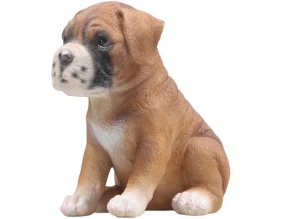 Chiot en résine Boxer 12x14x15 cm