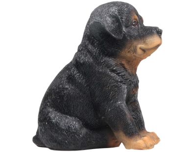 Chiot en résine Rottweiler 14x10x15 cm