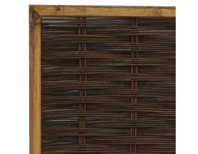 Claustra en pin naturel et osier naturel (Lot de 2)