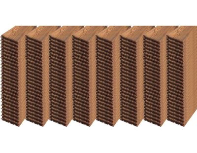 Clin de bardage en pin sylvestre 250 x 8 cm Premium (Lot de 200) (40 m2)