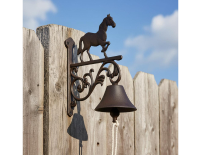 Cloche ancienne cheval en fonte