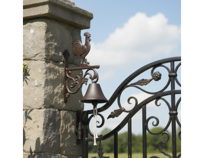 Cloche ancienne coq en fonte