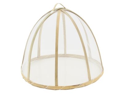 Cloche en bambou et filet blanc