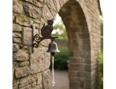 Cloche de jardin chat en fonte