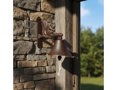 Cloche de jardin écureuil en fonte
