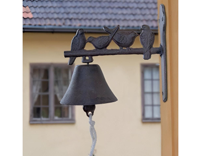 Cloche de jardin en fonte 4 oiseaux
