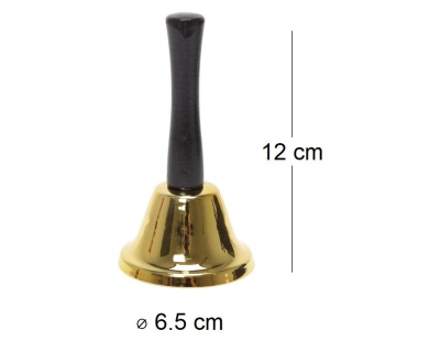 Clochette classique Or 6.5 x 12 cm