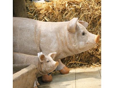 Cochon debout en résine (Porcelet)
