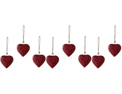 Coeur à suspendre en métal (Lot de 8 - taile 1 )
