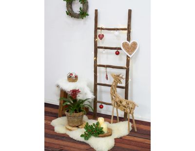 Coeur à suspendre en métal et corde  (Lot de 2) (8 cm)