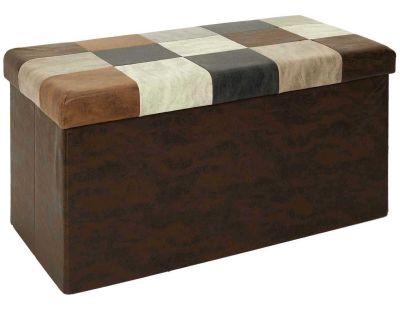 Coffre banc pliable en polyuréthane patchwork Helsinki