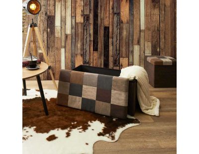 Coffre banc pliable en polyuréthane patchwork Helsinki