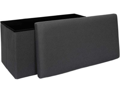 Coffre banc pliable en tissu Atome (Gris foncé)