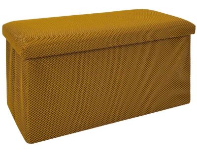 Coffre banc pliable en tissu Atome (Jaune)